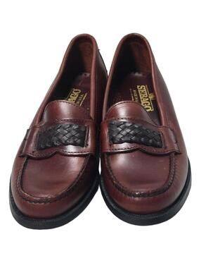 Sebago Penny Loafers Womens Leather Slip On Dark Brown Size 8.5 S